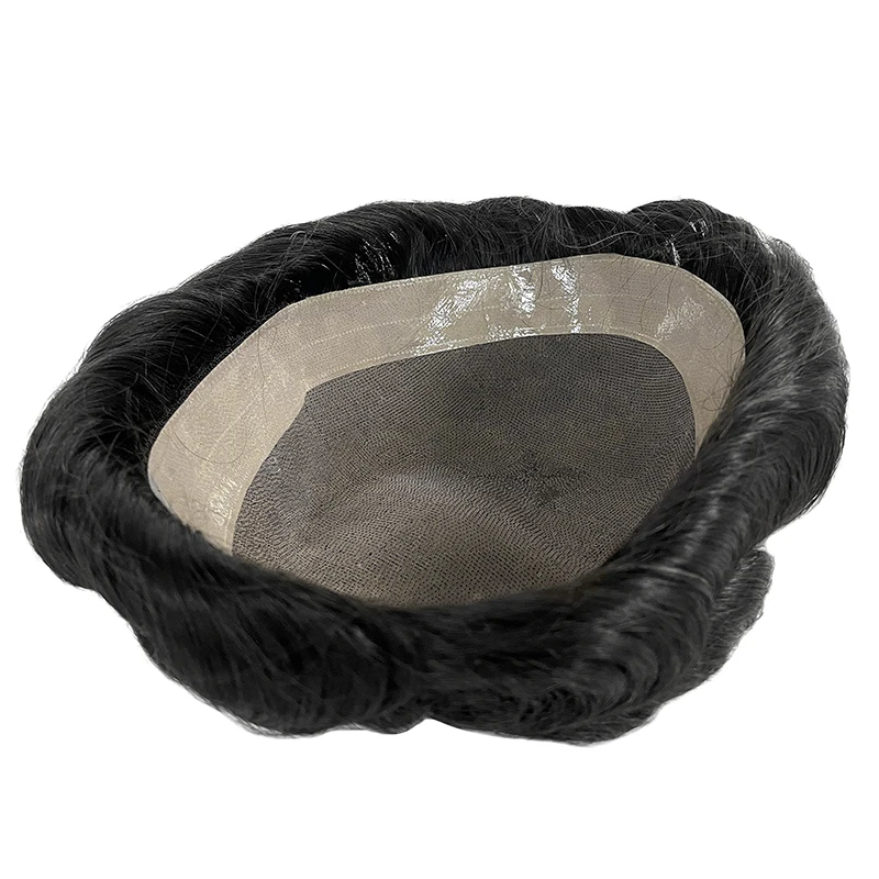 Мужские s Toupee Mono и NPU системы замещения волос t ручной работы парик натуральные Remy 6