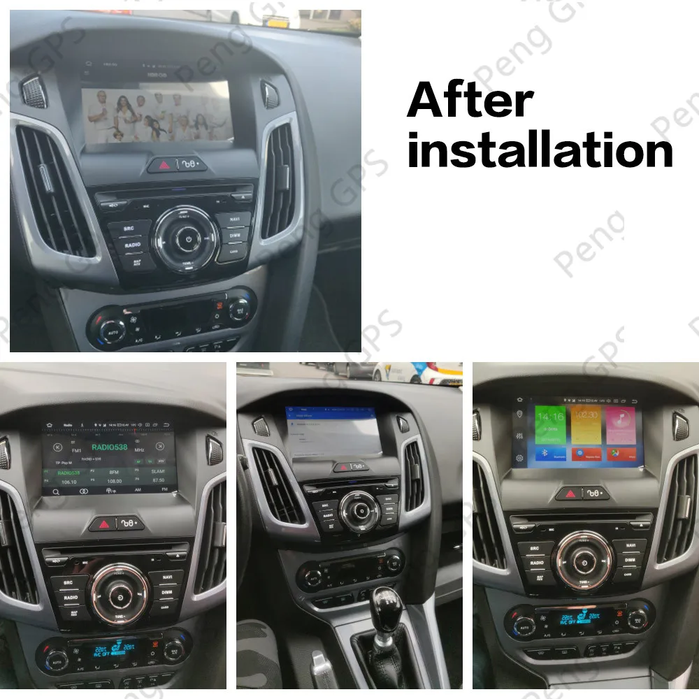 Top Android 9.0 PX5 4+64GB car DVD player Built-in DSP Car multimedia Radio For FORD FOCUS 2012-2016 GPS Navigation Audio Video 1