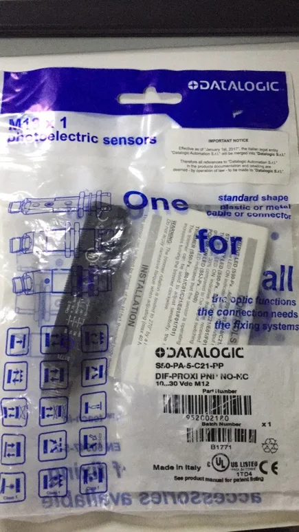 

S50-PA-5-C21-PP диффузное отражение фотоэлектрический датчик