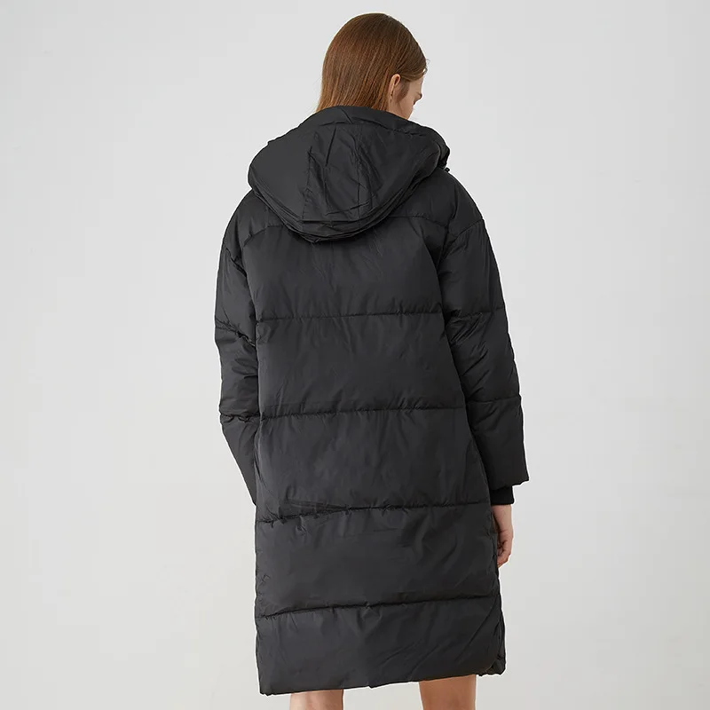 Женский пуховик Зима женский пуховик толстый длинный белый утиный пух теплая Женская куртка