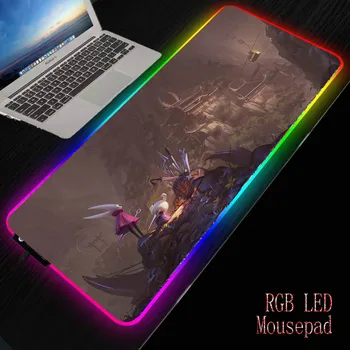

MRGBEST Fantasy World Mouse Pad RGB LED Large Mouse Pad Gamer Big Mouse Mat XXL Non-slip Surface Mause Pad Keyboard Desk Mat