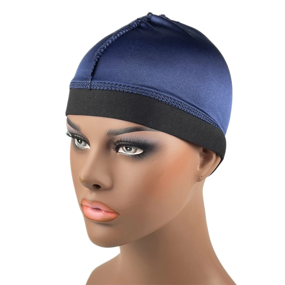 Fashion Men Silky Wave Cap with Elastic Band Silky Durag Bandanas