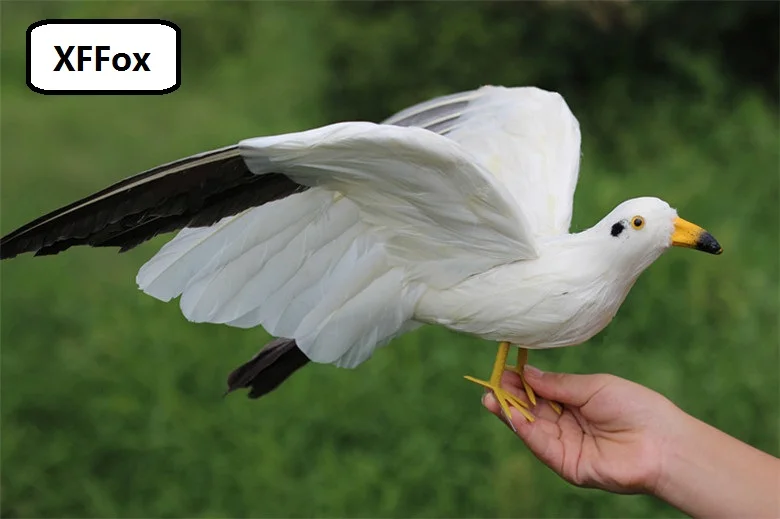 

cute real life seagull bird model foam&feather wings seagull bird gift about 30x45cm xf2610