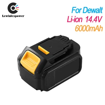 

14.4V lithium-ion battery 6000mAh Rechargeable batteries For Dewalt Power Tool cordless drills battery DCB140 DCB141-XJ