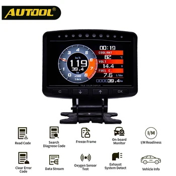 

AUTOOL X50 PRO OBDII HUD OBD Head Up Display Car Speed Meter Scanner Multi-function Automobile Speedometer with Fault Diagnosis