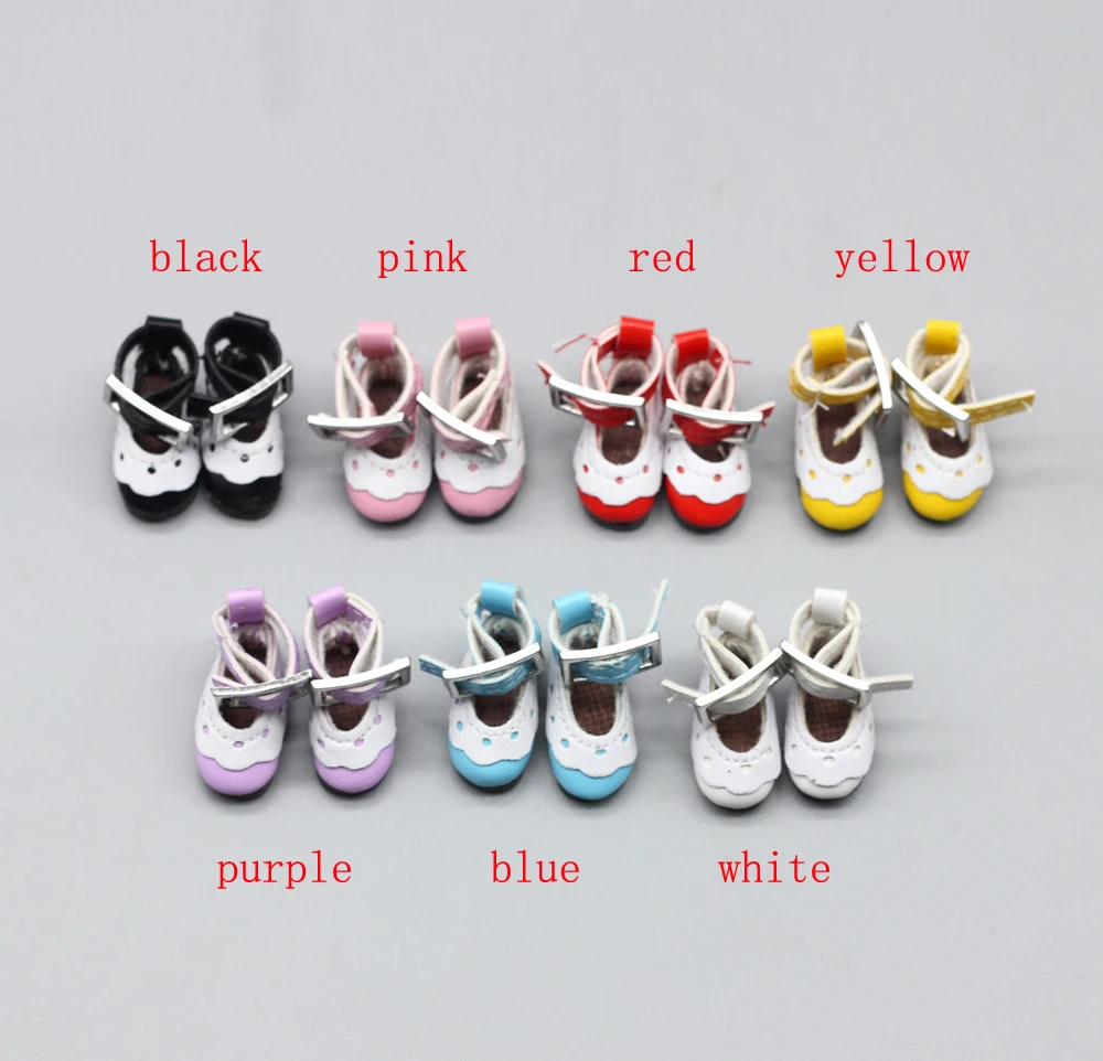 BJD Lace Shoes for Blythes Dolls 1/12 Suitable for OB11 AZ Licca Pullip Doll 2.8*1.3cm
