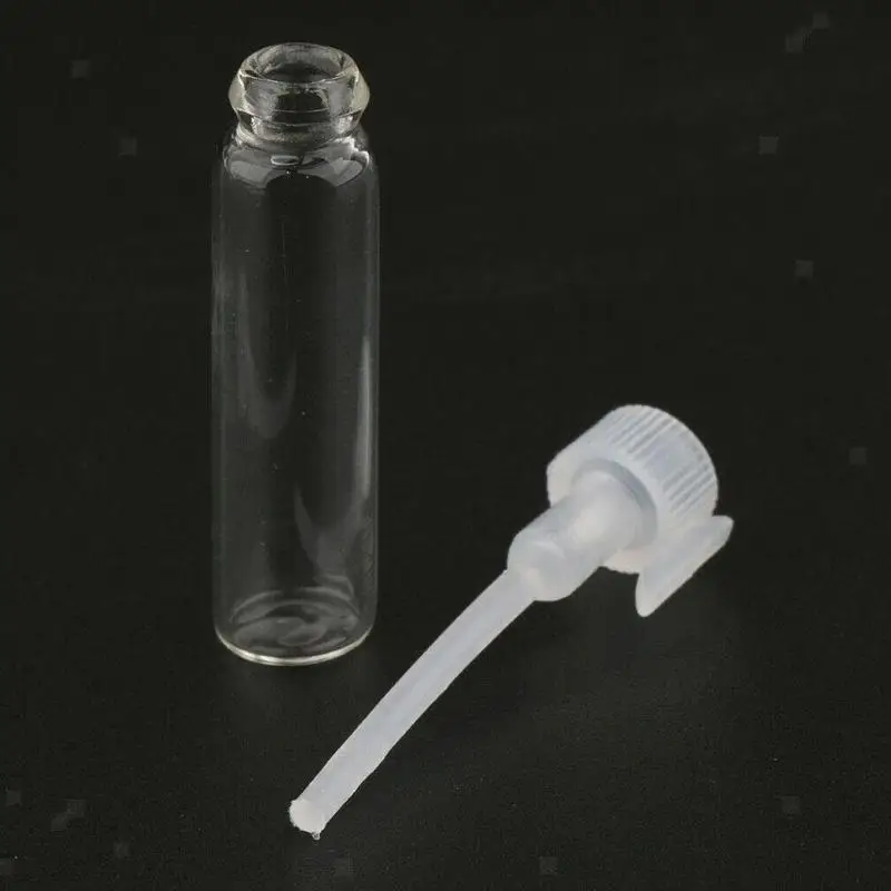 50 X стеклянный флакон для духов, небольшой образец флакона духов 1/2 мл, пустая лабораторная жидкость духи в тюбике Пробник тест