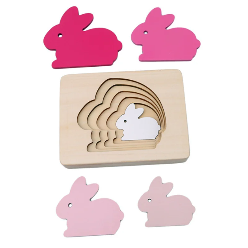 Brinquedos de Madeira para Crianças Brinquedos do Bebê Crianças Caixa Animal Quebra-cabeça Multicamadas Quebra-cabeças Criança Cedo Auxílios Educativos 3d 6 Cheap Quebra-cab.