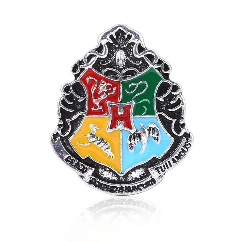 SG модные ювелирные изделия Хогвартс Слизерин Гриффиндор Ravenclaw Hufflepuff школьный значок брошь для женщин и мужчин ювелирные изделия - Окраска металла: X74-1