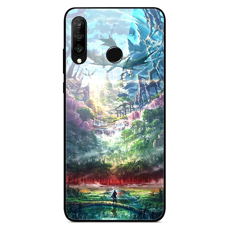 Для huawei Honor 9X Премиум чехол с милым рисунком, стеклянная задняя крышка, Жесткий Чехол для huawei Honor 9X 9 X Global чехол STK-LX1 бампер Honor9X