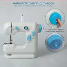 Бытовая Автоматическая обмотка с низким уровнем шума настольная электрическая швейная машина с европейской вилкой, необходимые бытовые двойные швейные нитки