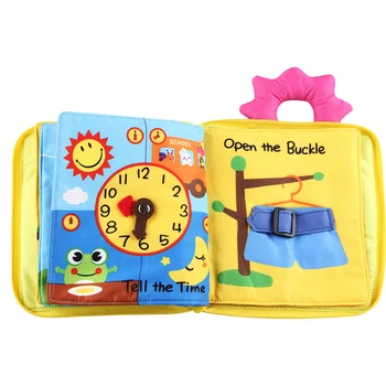 

3D baby cloth book soft first book Montessori baby early cognitive education cloth book basic life skills learning toys