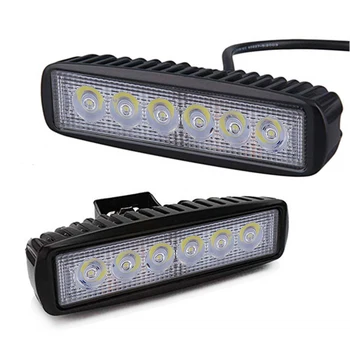 

12V 18W 6LED Car Work Light Bar Spotlight DRL Lights for Truck Lorry Trailer SUV 4x4 4WD Offroad Lights Lamp