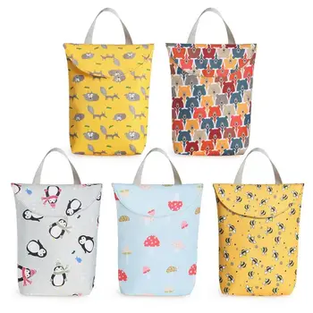 

Multifunction Baby Diaper Organizer Bag Excellent Polyester Cotton Composite Fabric Reusable Waterproof Print Travel Storage