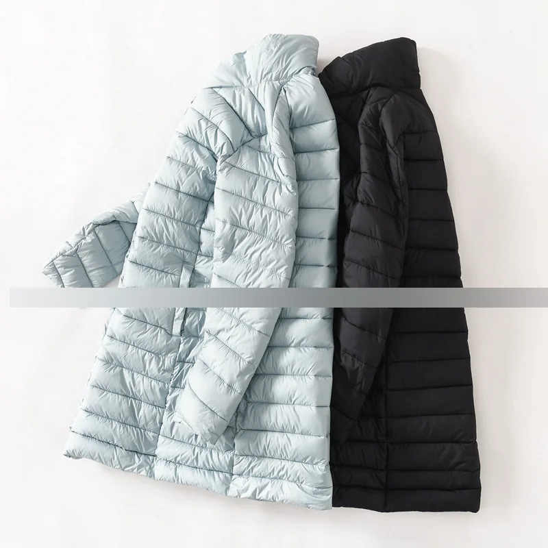 

59lu Simplicity Slim Fit Small Stand Collar Thick Mid-length Cotton-padded Clothes Women's Winter 2018 Warm Cotton Coat Thick Co
