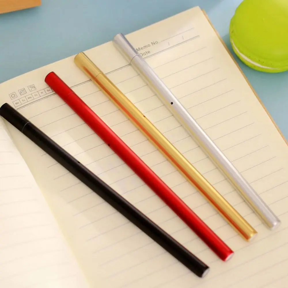 

1Pcs Creative Metal Handle Gel Pen Writing Pens Material Escolar Korean Stationery School Supplies Colored Signature Gel Pens