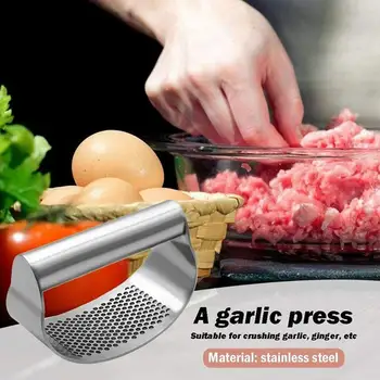 

Multi-Function Manual Garlic Press Curved Garlic Grinding Slicer Chopper Stainless Steel Garlic Presses Cooking Gadgets Tool