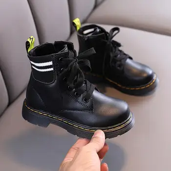 

Autumn Winter Kids Sport Shoes Classic Children Boots Baby Boys Girls Shoes Snow Martin Boots Leather Rain Boots Flats Sneakers