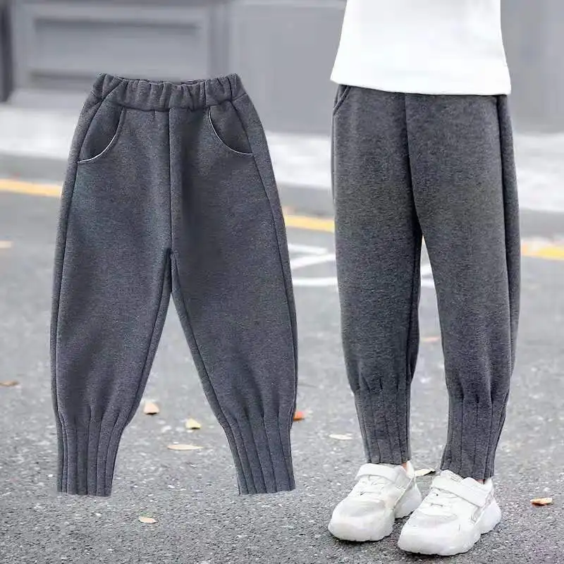 Girl Harem Pants kids Spring Autumn clothes children trousers for Baby Boys Pants solid 1000~150 grey black