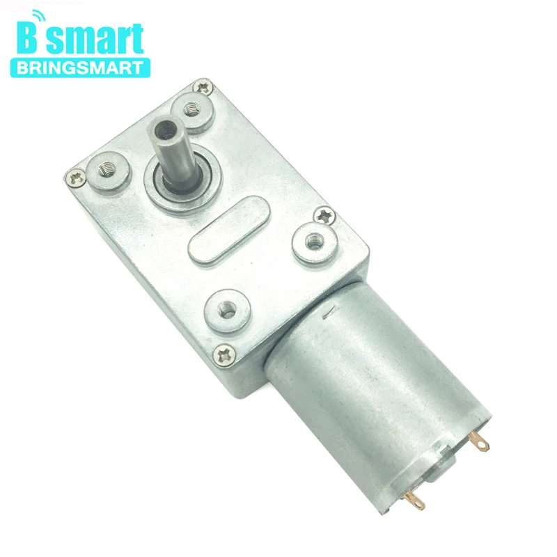 

High Torque 12V DC Motor Worm Gearbox 3-210RPM/MIN Reversed With Self-Lock 24V Motor 6V For DIY Curtain Brush Motor JGY-370