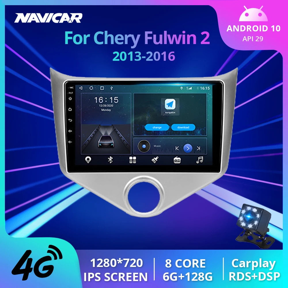 2Din Car Radio Android10.0 For Chery Fulwin 2 Very A13 2013 2016 4G
