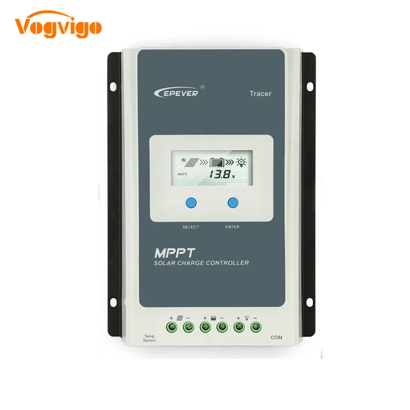 

EPever MPPT 40A/30A/20A/10A Solar Charge Controller Black-Light LCD Solar Regulator for 12V 24V Lead Acid Lithium-ion Batteries