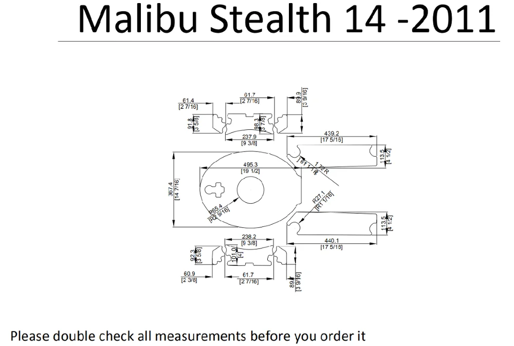 2011 Malibu стелс 14 Каяк Лодка EVA настил КОВРИКИ НАБОР 1/4"