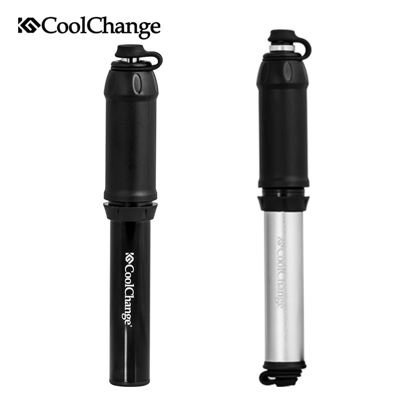 CoolChange Bicycle Mini Pump Ultralight Portable Aluminum Alloy MTB Bike Air Pump Cycling Inflator For Presta Schrader Valve