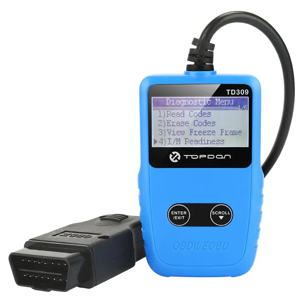 Topdon TD309 автомобильный считыватель кодов OBD2/диагностический сканер EOBD стоп-кадра I/M готовности выключить MIL для DTCs - Цвет: TOPDON TD309