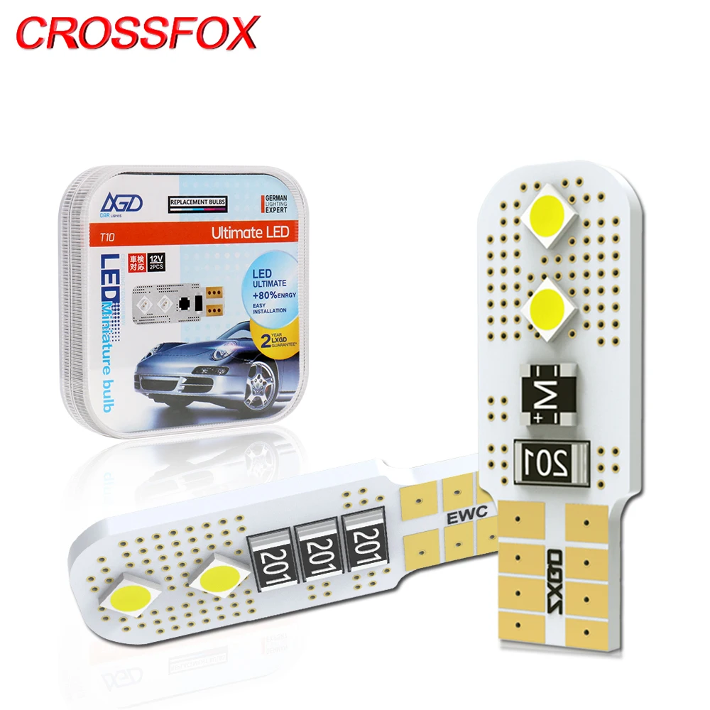 CROSSFOX T10 Led Canbus W5W Светодиодная лампа автомобильный интерьерный светильник 194 168 без