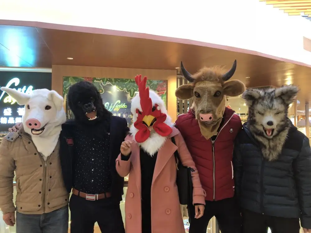 Рот белый тигр капюшон Маска Супер Моделирование Маска леопарда Косплей вечерние забавные животные Голова Крышка лицо Милая голова животного