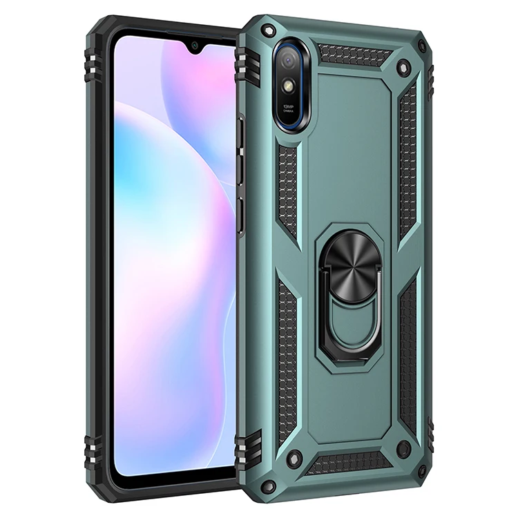 Case for Xiaomi Redmi 9AT Armor Rugged Military Shockproof Magnet Car Holder Ring Cover for Xiaomi Redmi 9AT 9 AT 9A T