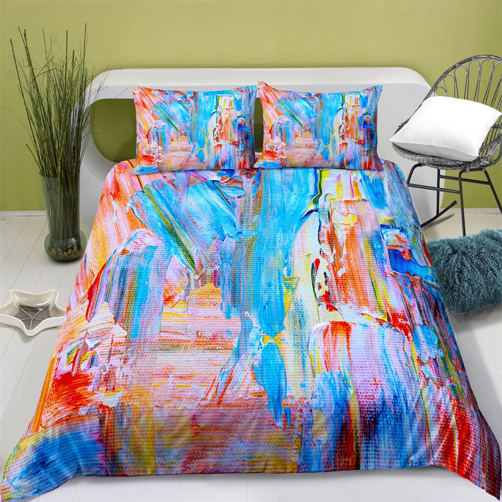 

Home Textiles Printed Abstract Style Bedding Quilt Cover & Pillowcase 2/3PCS US/AE/UE Full Size Queen Bedding Set