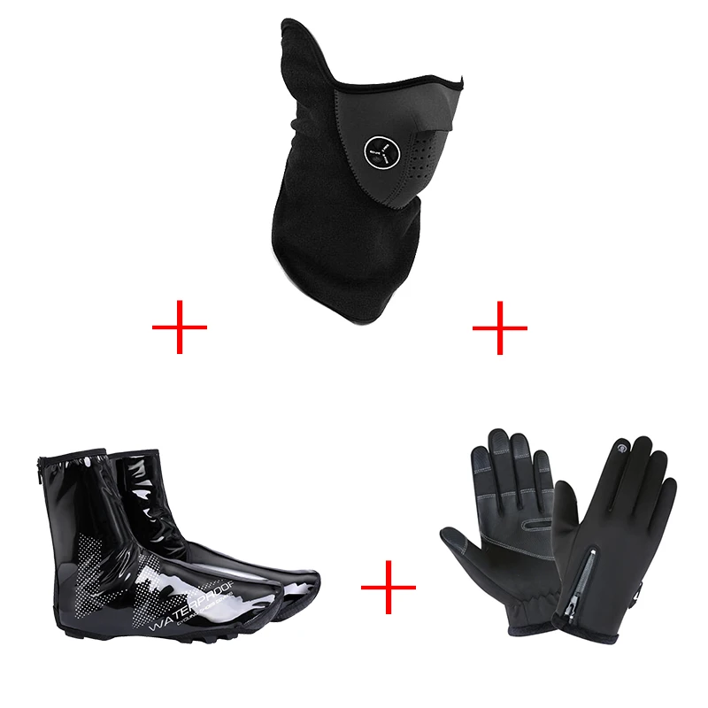 Package 4 TIEBAO sapatilha ciclismo mtb велосипедная обувь зимние велосипедные перчатки для mtb водонепроницаемые кроссовки для езды на велосипеде обувь для горного велосипеда - Цвет: Package 4