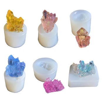 

Simulation Original Stone Crystal Cluster Epoxy Resin Mold DIY Silicone Mould A2UA