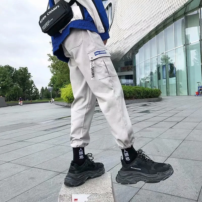 

Autumn INS Pants Men's Korean-style Trend Loose-Fit Capri Pants Students Hip Hop Popular Brand Ulzzang Ankle Banded Pants 9 Poin