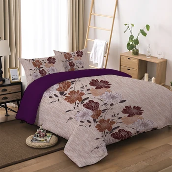 

Hot Products Flower printed bed linens set Christmas gift for bedding set with pillowcases queen King single sizes duvet cover