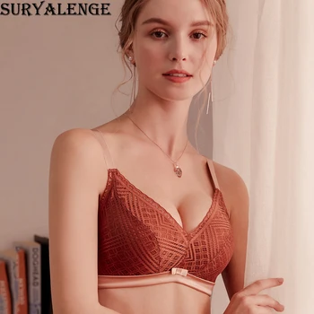 

SURYALENGE Girls Lace Underwire Bra Bra Seamless Small Bra Gathering Adjustable Bra Collection Women New autumn and winter