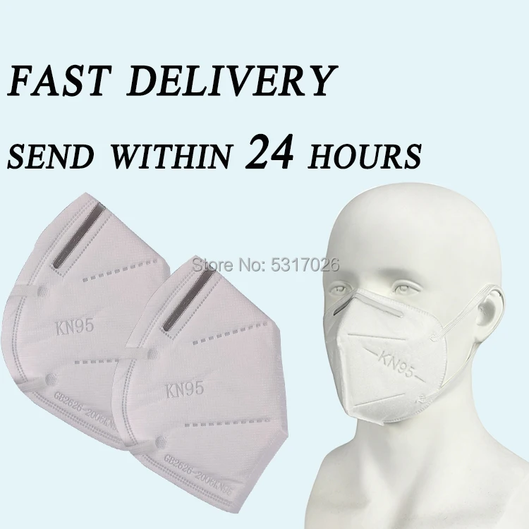 

24 Hours Sent Hot Sale N95 10PCS 3 Layers Mask Antivirus Flu Anti Infection KN95 Masks Safety Protective Mask as KF94 FFP2