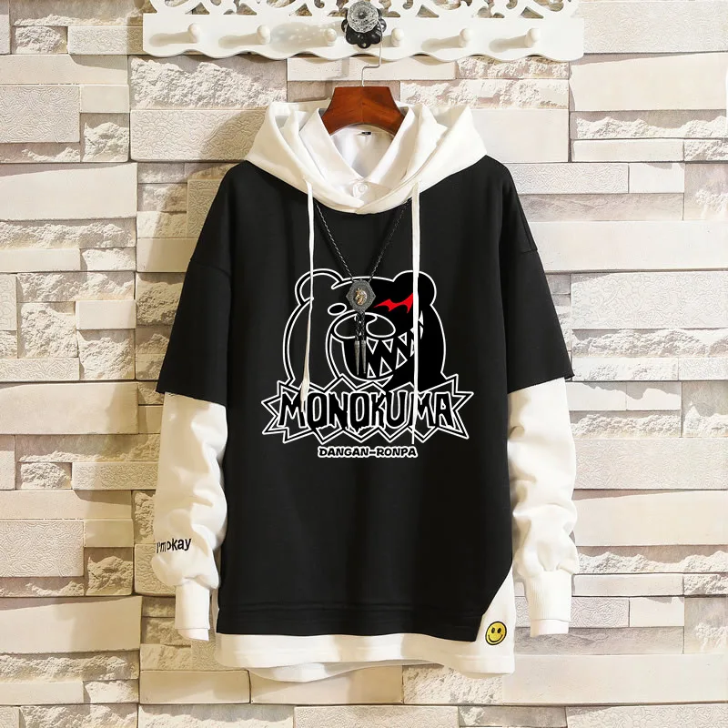 

Danganronpa Dangan Ronpa Monokuma Hoodie Hooded Fashion Cool Streetwear Pullover Cosplay Costume Sweatshirt Male Female Unisex