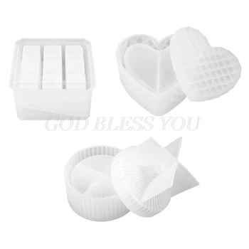 

DIY Round 9-Slot Heart Shape Jewelry Box Casting Silicone Mould Crafts Making Tool Crystal Epoxy Resin Mold Drop Shipping