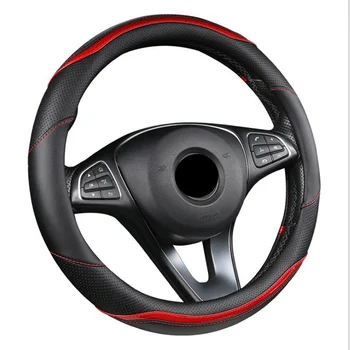 

Car Steering Wheel Cover Microfiber Braid Leather Wheel Cover Universal Steer Covers DIY Cushion Auto Accessories