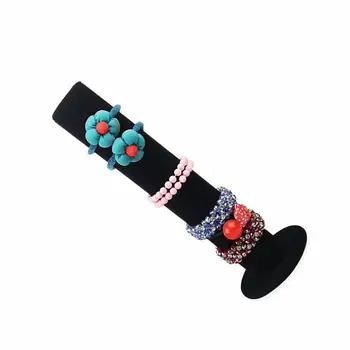 

1/3-Tier Bracelet Jewelry Velvet/Lether T Bar isplay Stand Holder Organizer LK