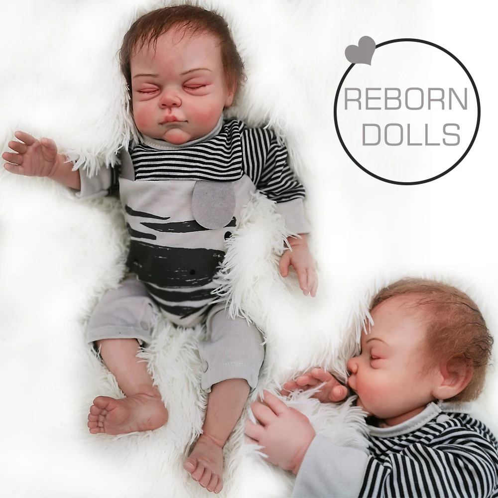 Бутик Reborn baby doll 22 дюймов bebe reborn мягкий силиконовый младенец Новорожденные куклы игрушки для детей подарок детальная краска