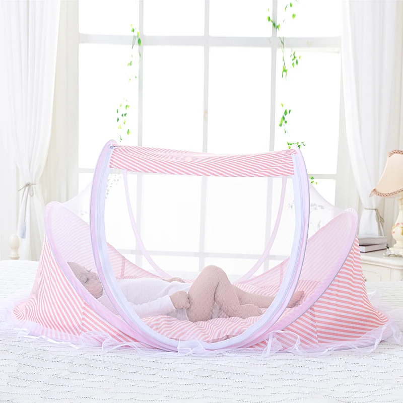 От 0 до 3 лет детская москитная сетка для новорожденных, детская кроватка, москитная сетка для детей, складная переносная палатка для детской комнаты, декоративный навес