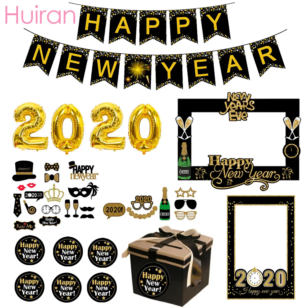 Счастливый новый год 2020 Фольга Воздушный шар фоторамка Счастливого Рождества украшения для дома рождественские украшения Noel Navidad 2019 Рождес...