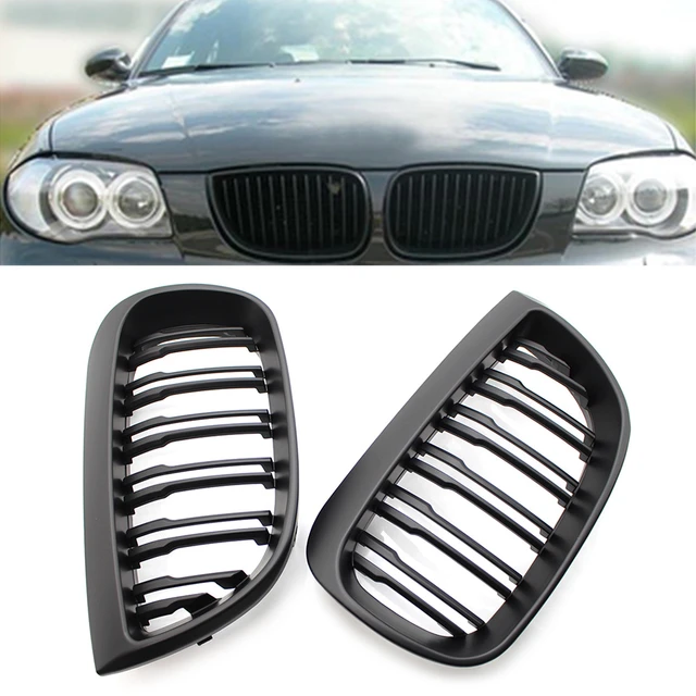 Car Front Kidney Grille Upper Mesh Grill 1Pair For BMW E87 1