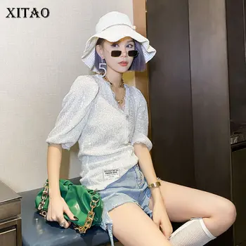 

XITAO White Thin T Shirt Fashion New Women Lace Ruffle Elegant Goddess Fan Summer Patchwork Minority Casual Style Tee ZP1277