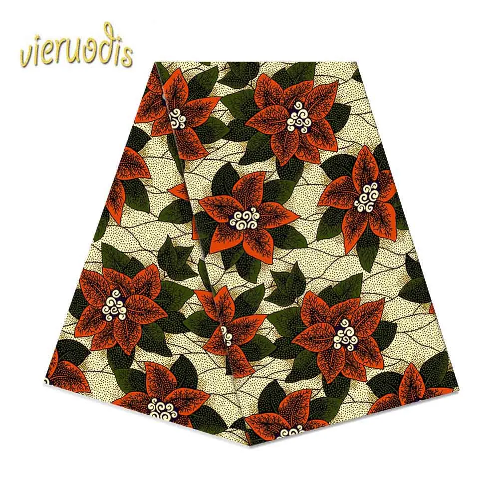 6 ярдов Африканский Воск Принты Ткань Голландский хлопчатобумажная ткань Дашики настоящий цветочный батик для платья A000566