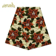 6 ярдов Африканский Воск Принты Ткань Голландский хлопчатобумажная ткань Дашики настоящий цветочный батик для платья A000566